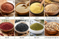 Các loại hạt ngũ cốc như gạo lứt, quinoa, hạt kê, yến mạch và các loại đậu dùng để nấu bằng nồi cơm điện